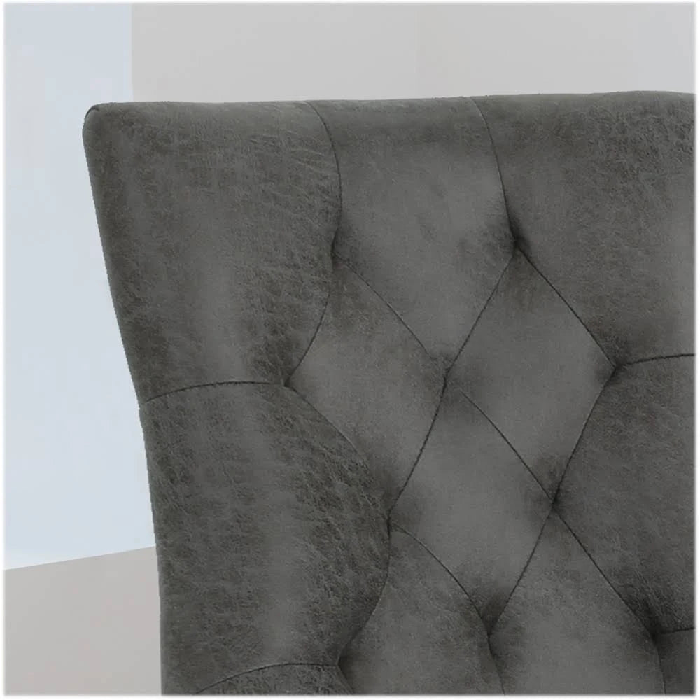 Slate Microfiber and Chrome Office Chair P868