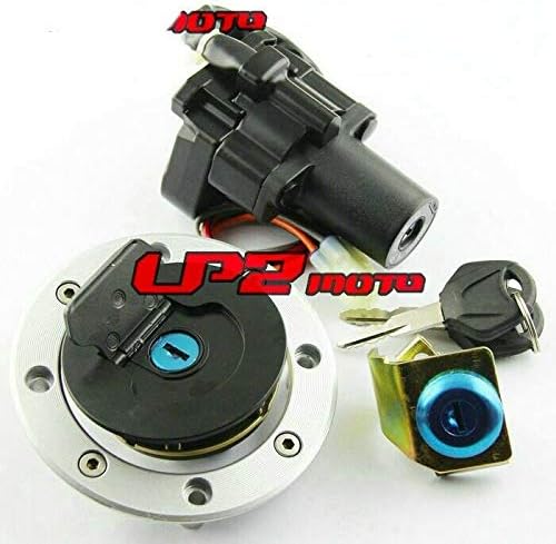 Ignition Switch Fuel Gas Cap Seat Lock Key for Suzuki GSX1300R Hayabusa 99-07 Pack of 2 C6613
