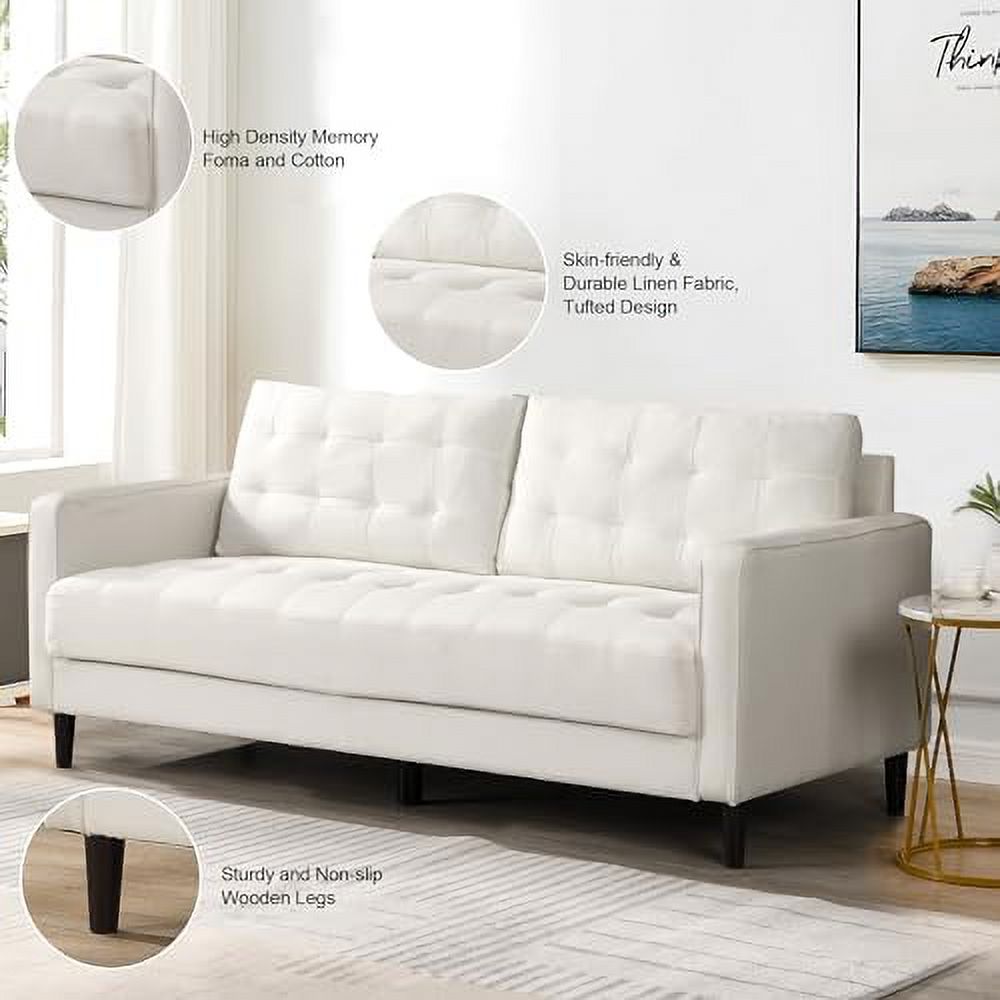 Green Velvet 3 Seater Couch with Tufted Cushion Z8779