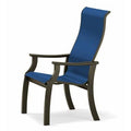 Stacking Patio Dining Armchair Textured Beachwood Cobalt L496602