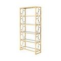 Clear Glass & Gold Bookshelf R376536
