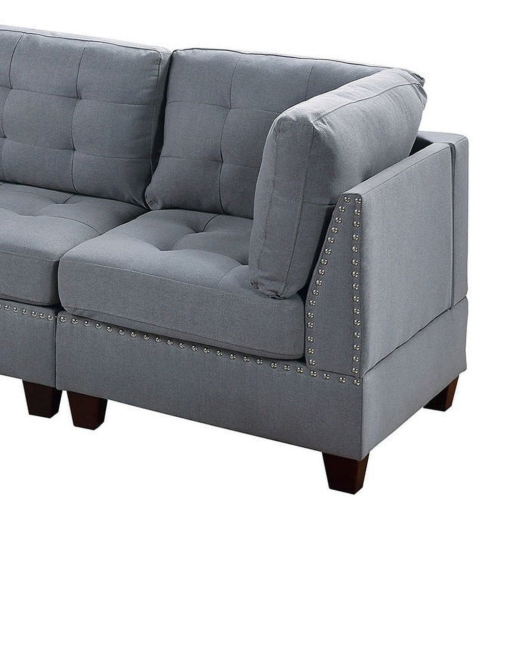 Gray Modular Sectional 7pc Set with Ottoman M6567