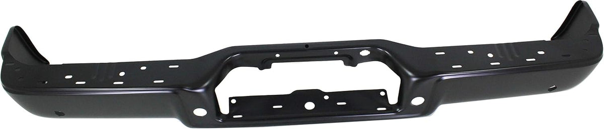 Step Bumper Powdercoated Black Steel with Rear Object Sensor Holes A51487
