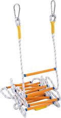Emergency Fire Escape Ladder Flame Resistant Safety Extension Rope Ladder with 2 Hooks, 2M / 6.6FT E274100