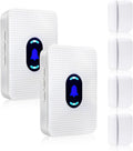 4 Door Sensors + 2 Plug-in Receivers Wireless Door Chime K904775