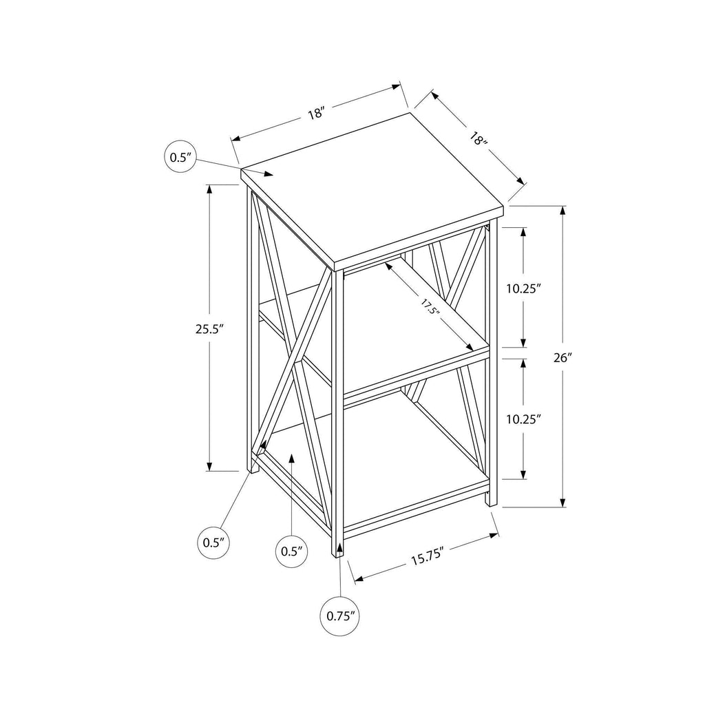 Dark Taupe Contemporary Accent Table H36172