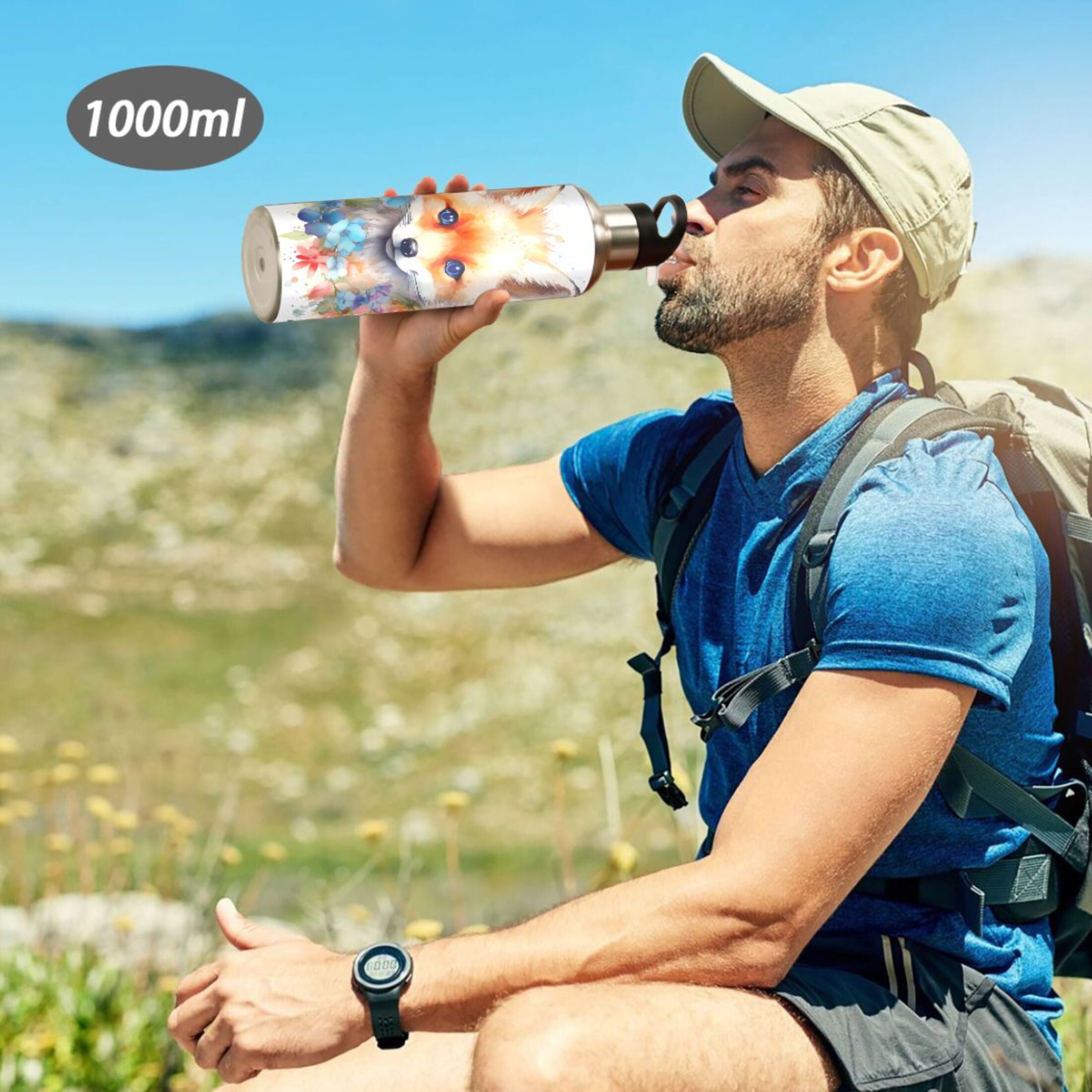 Stainless Steel Insulated Water Bottle with Straw Lid S711918