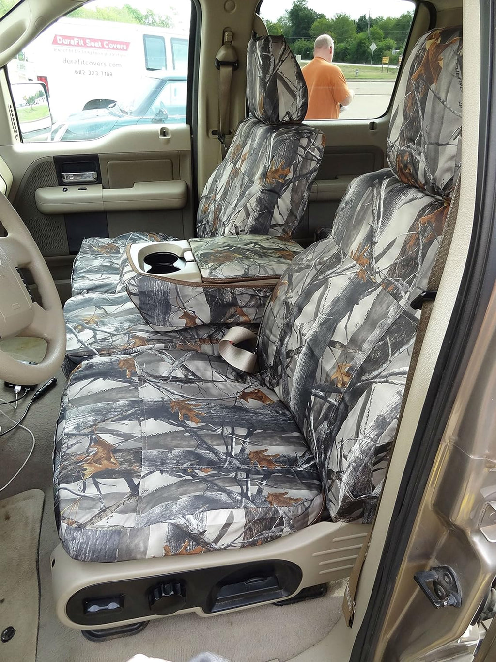 XD3 Camo Seat Covers for 2004-2008 Ford F150 Super Crew Front 40/20/40 Split Seat V5957