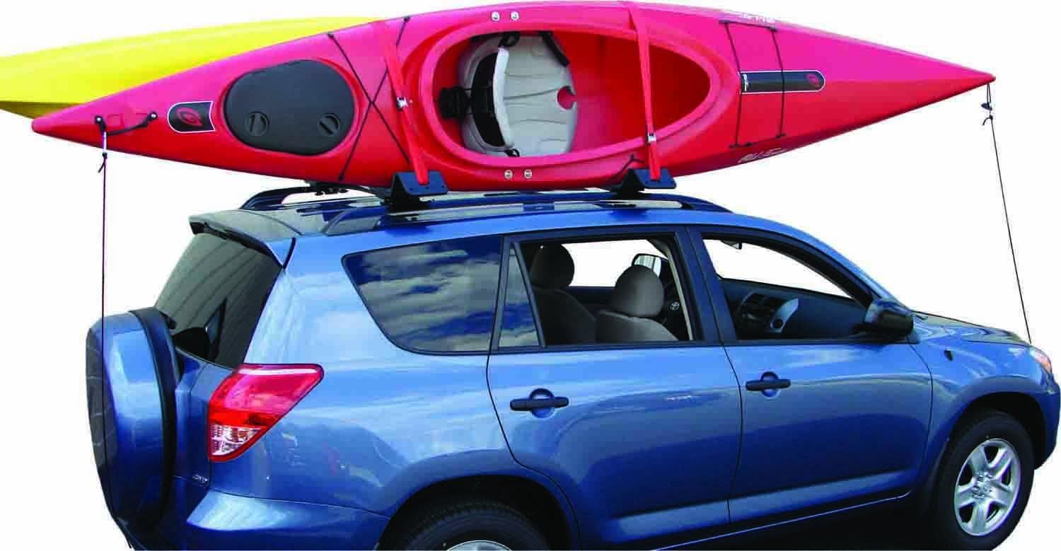Universal Car Rack Kayak Carrier with Bow and Stern Lines P931906