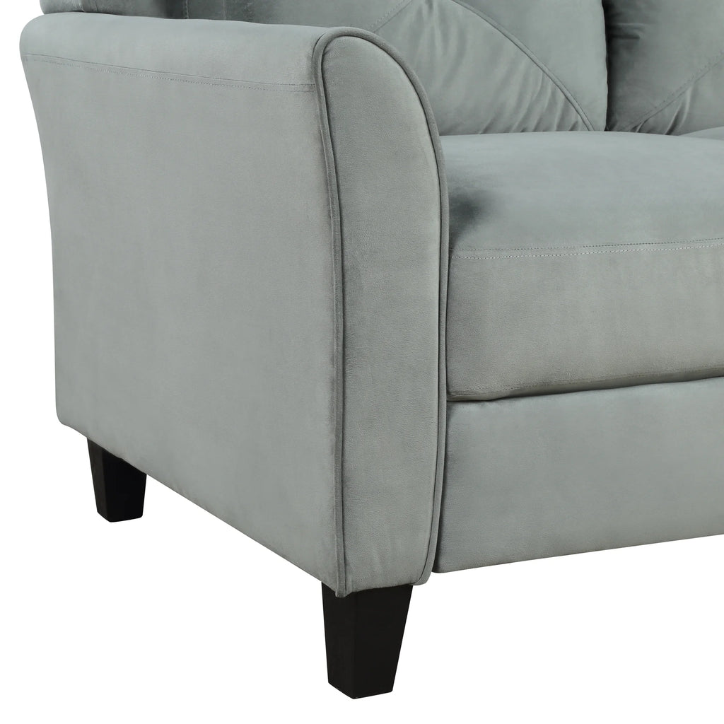 Button Tufted 3 Piece Chair Loveseat Sofa Set Q8002