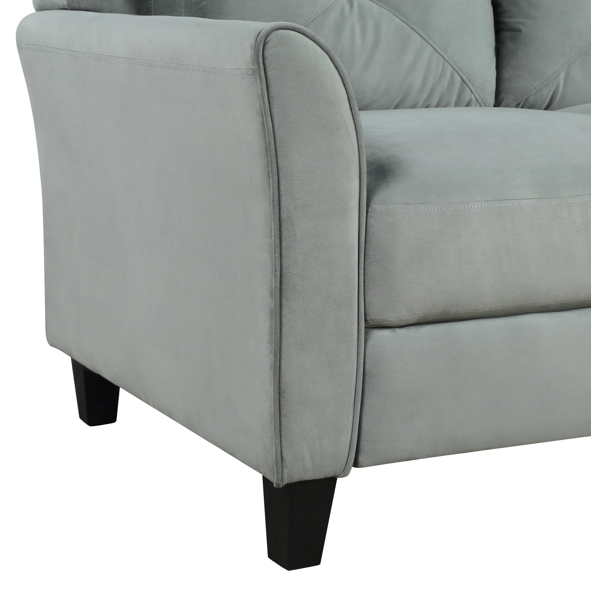 Button Tufted 3 Piece Chair Loveseat Sofa Set Q8002