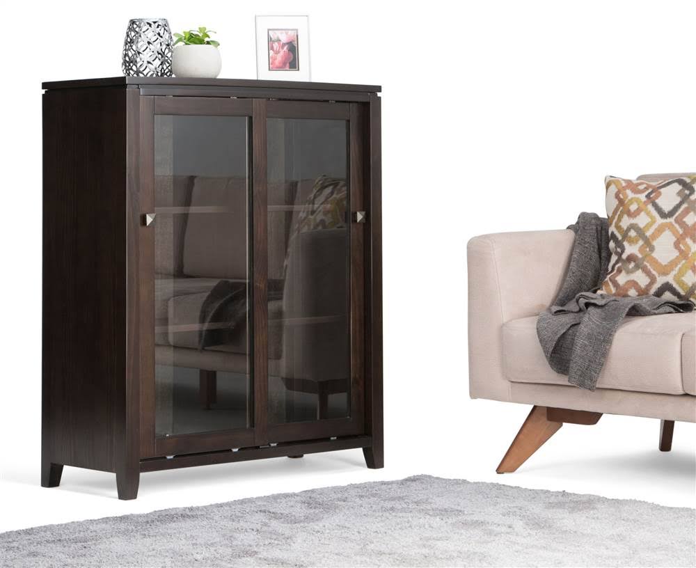Mahogany Brown Solid Wood Storage Cabinet W7265