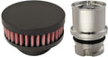 Baffled Billet Valve Cover Breather Flat Black Pack of 2 E779438