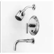 Flat Black Tub and Shower Trim Set Y537415