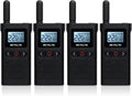 4 Pack Rechargeable Two Way Radio with Screen E32024