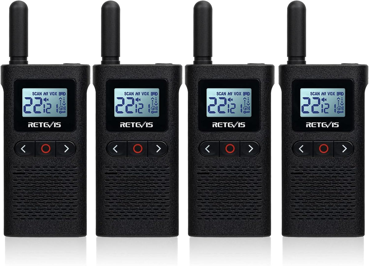 4 Pack Rechargeable Two Way Radio with Screen E32024