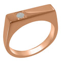 9k Rose Gold Opal Mens Band Ring X164