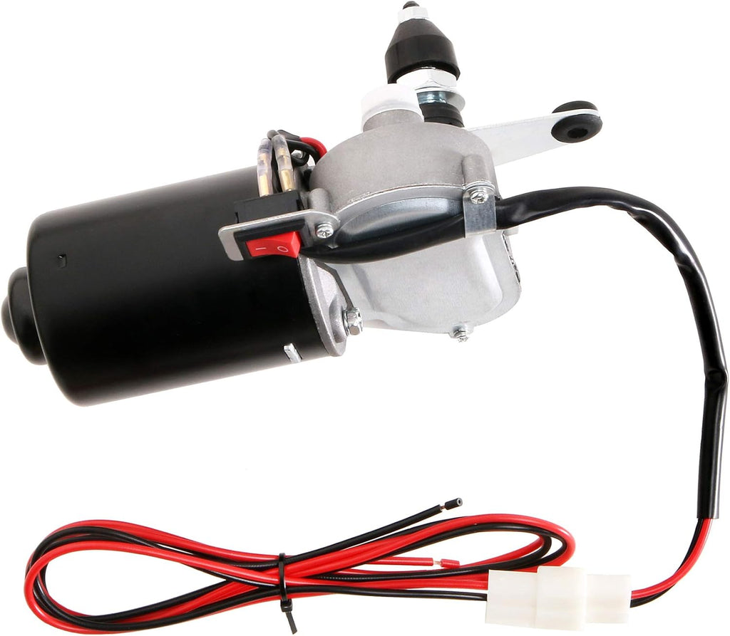 12V Universal Electric Windshield Wiper Motor Kit with 15.7" Blade Pack of 2 T8364