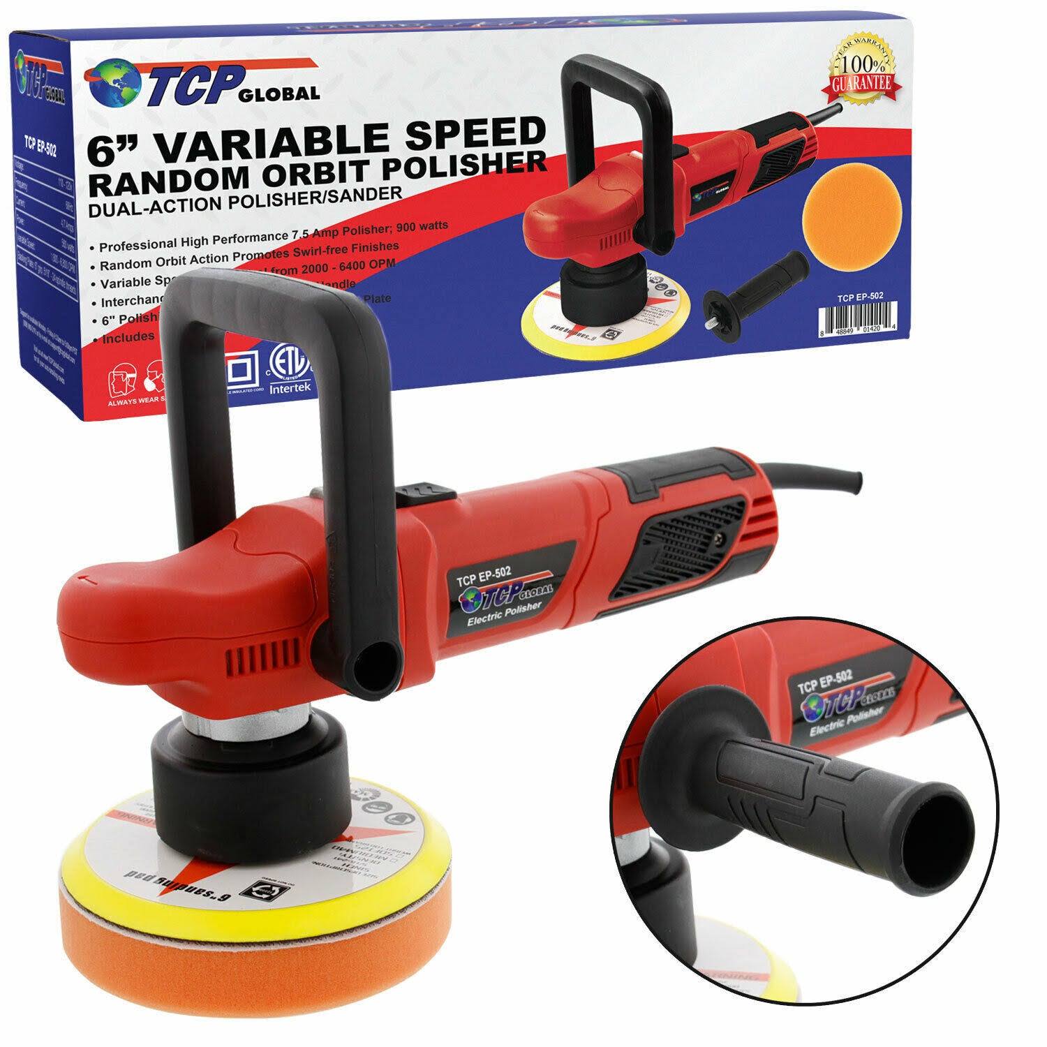 6 inch Variable Speed Random Orbit Dual-Action Polisher I224954