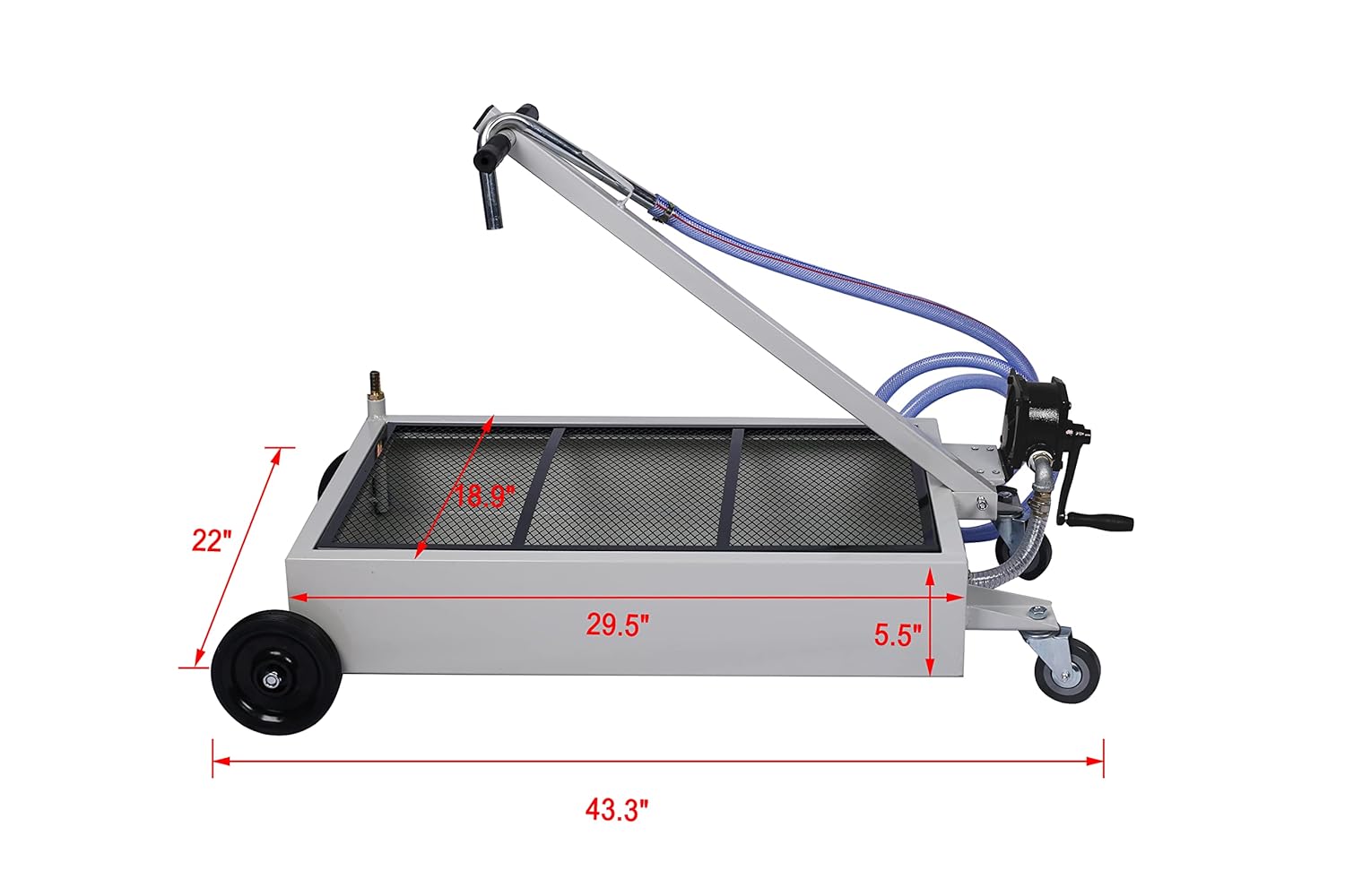 15-Gallon Oil Drain Pan with Hand Pump I53415