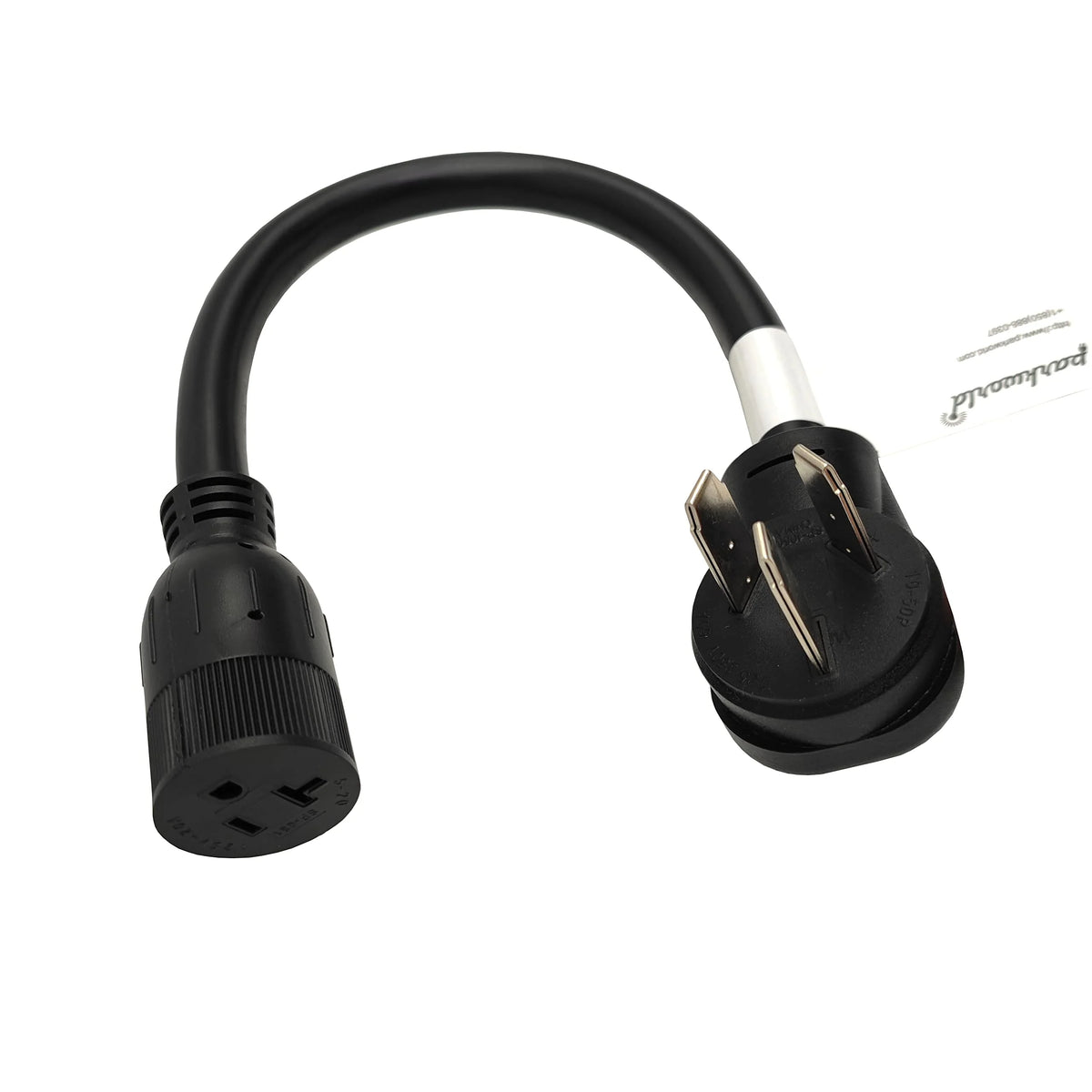 Dryer Adapter Cord, 3-Prong 10-50P Male to 5-20R Female, 125V, 18 inch Z62413