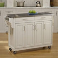 White Stainless Top Kitchen Cart S958925