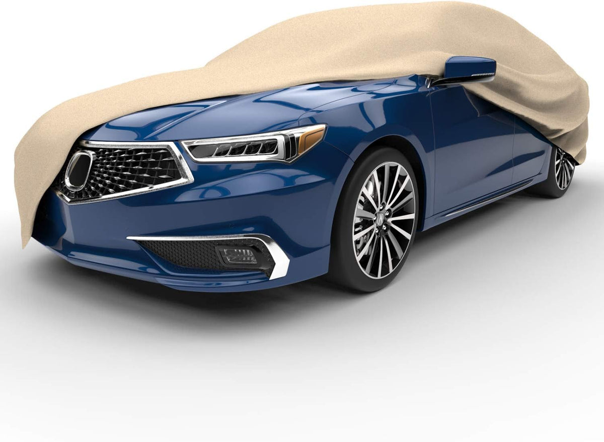 Tan Waterproof Dustproof UV Treated Car Cover D5481