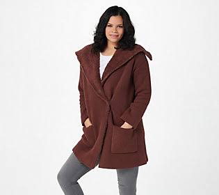 Deep Rosewood Size Large Shearling Car Coat S487134