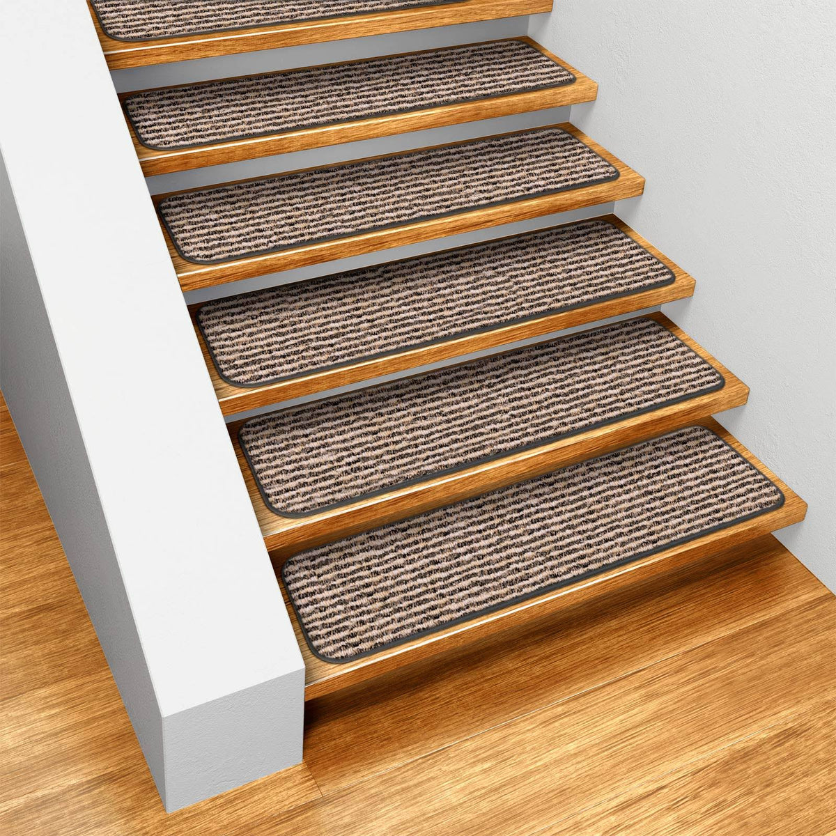 Black Ripple Carpet Stair Treads W100218
