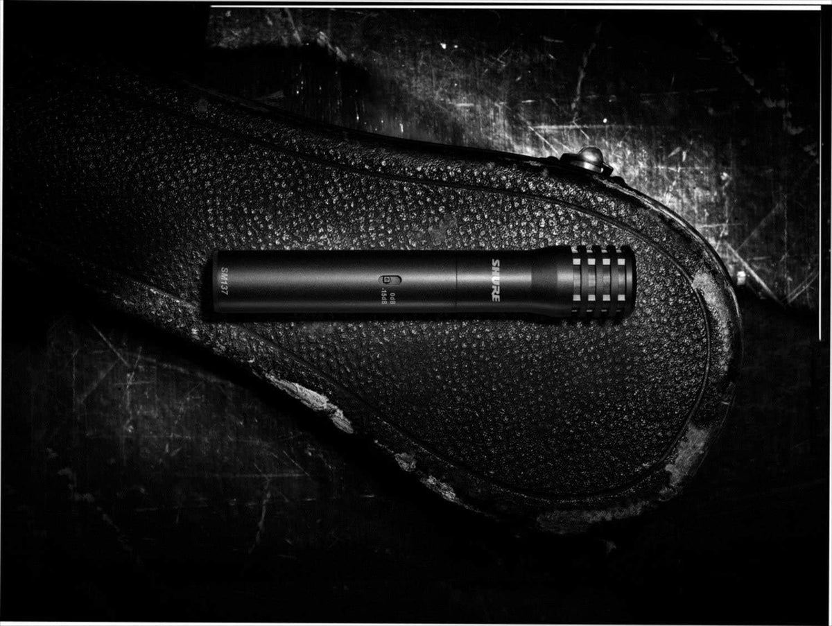 Cardioid Instrument Condenser Microphone with Thin Diaphragm, Low Self-Noise, Mic Clip and Zippered Pouch R43141