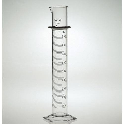 Glass 100ml Graduated Double Metric Scale Cylinder E661
