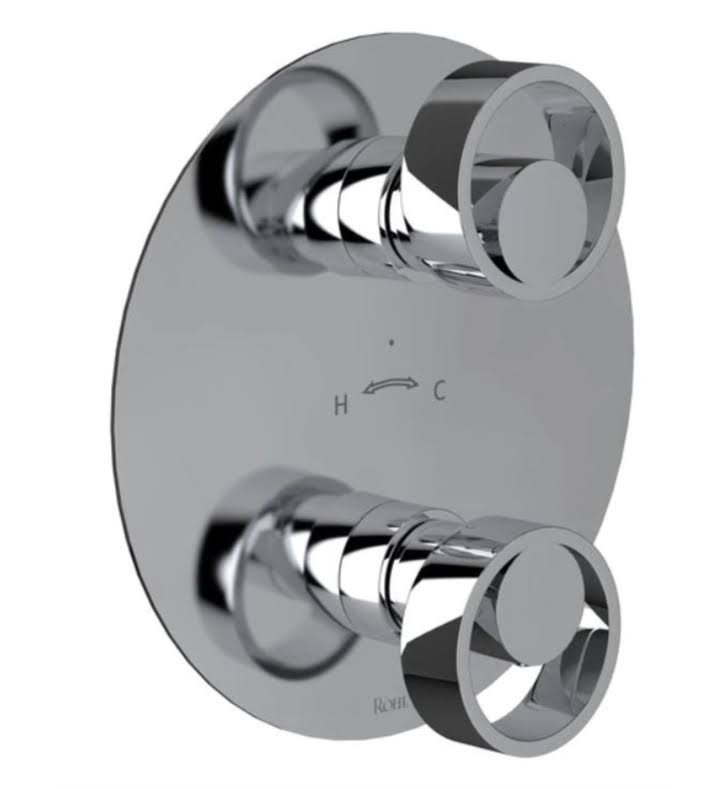 Matte Black/Satin Nickel Thermostatic Trim with Diverter X5898