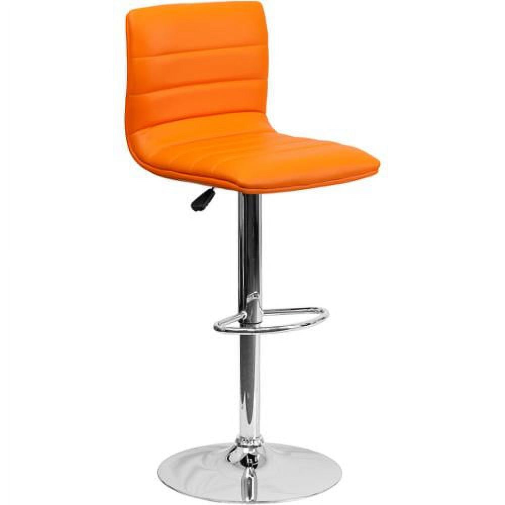 Orange Adjustable Height Barstool B9824