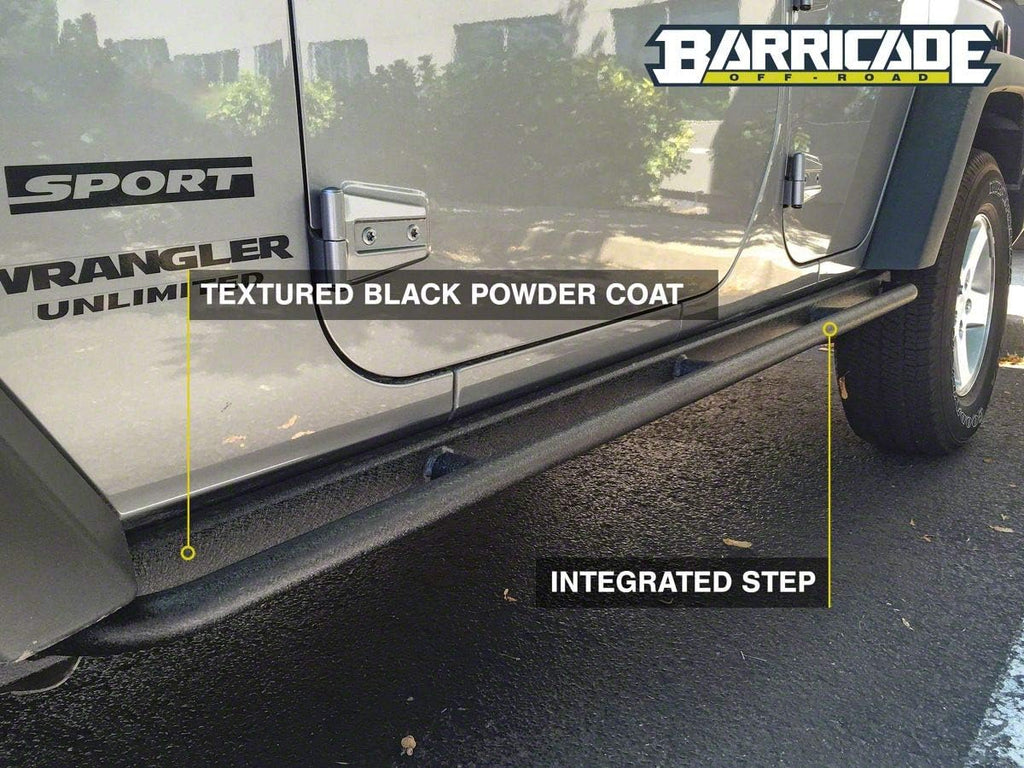 Textured Black Rubi Rails Compatible with 07-18 Jeep Wrangler JK 4-Door Y163