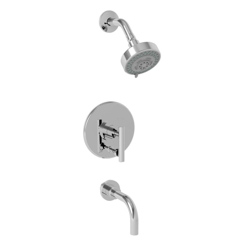 Flat Black Tub and Shower Trim Set Y537415