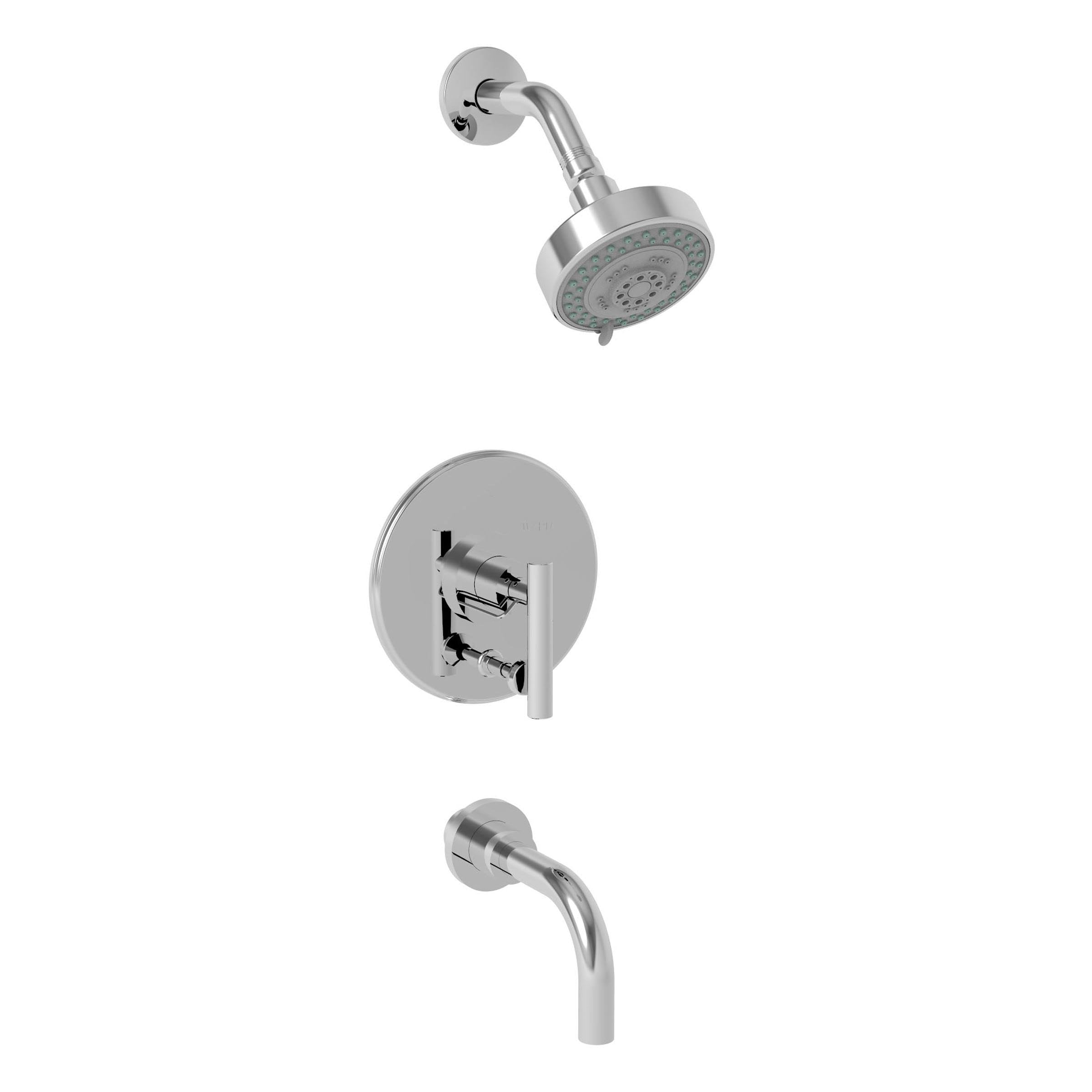 Flat Black Tub and Shower Trim Set Y537415