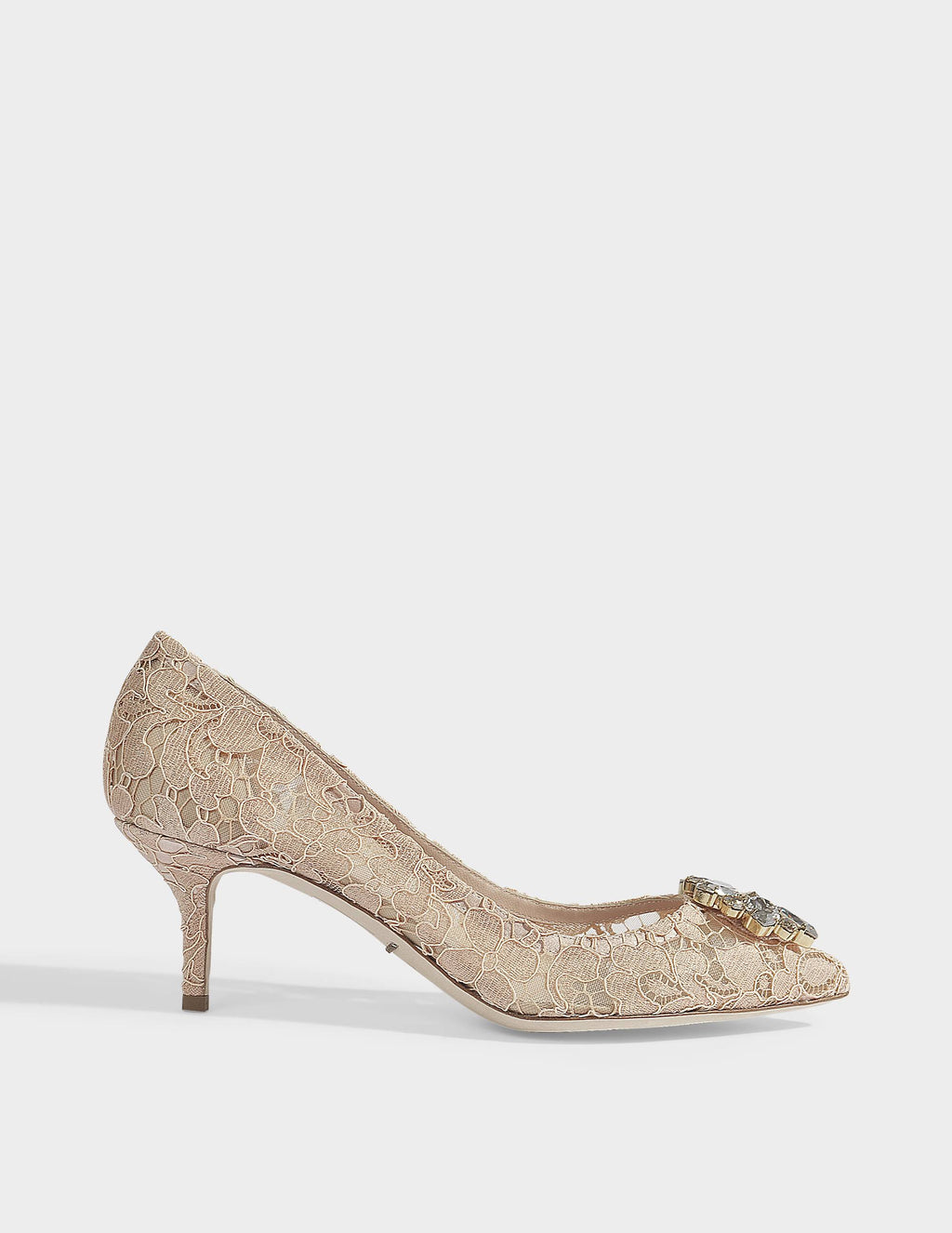 Crystal-Embellished Lace Pumps G493406