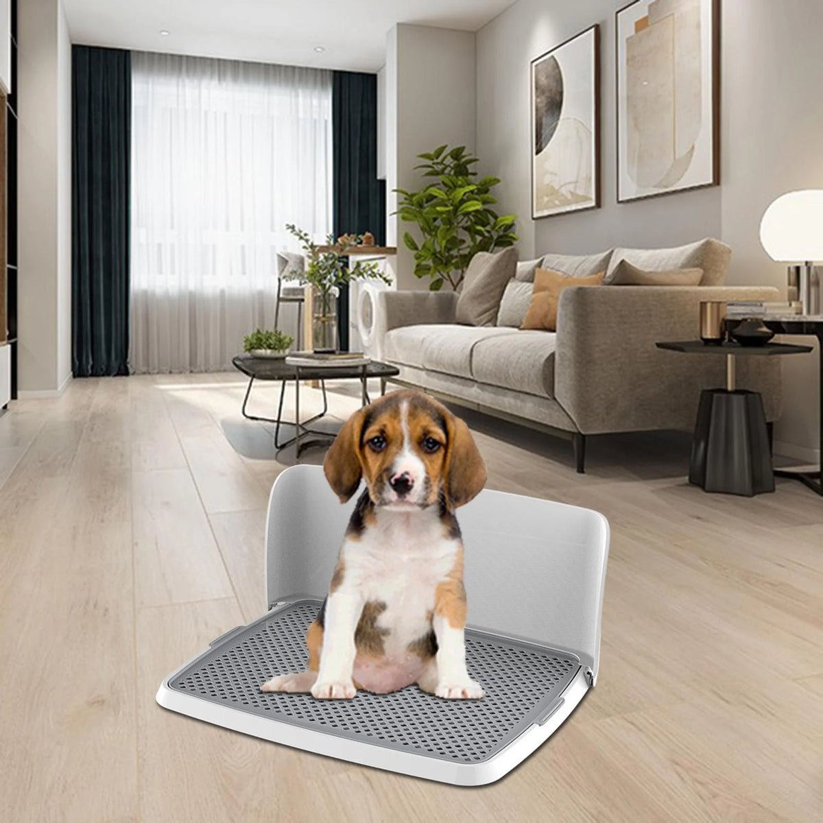 Dog Toilet Tray with Removable Pee Pad Holder 63cmx29cmx48cm B23137