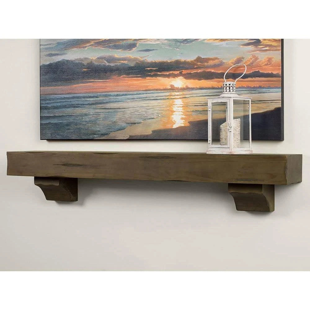 Grey Rustic Fireplace Mantel Shelf Y3076
