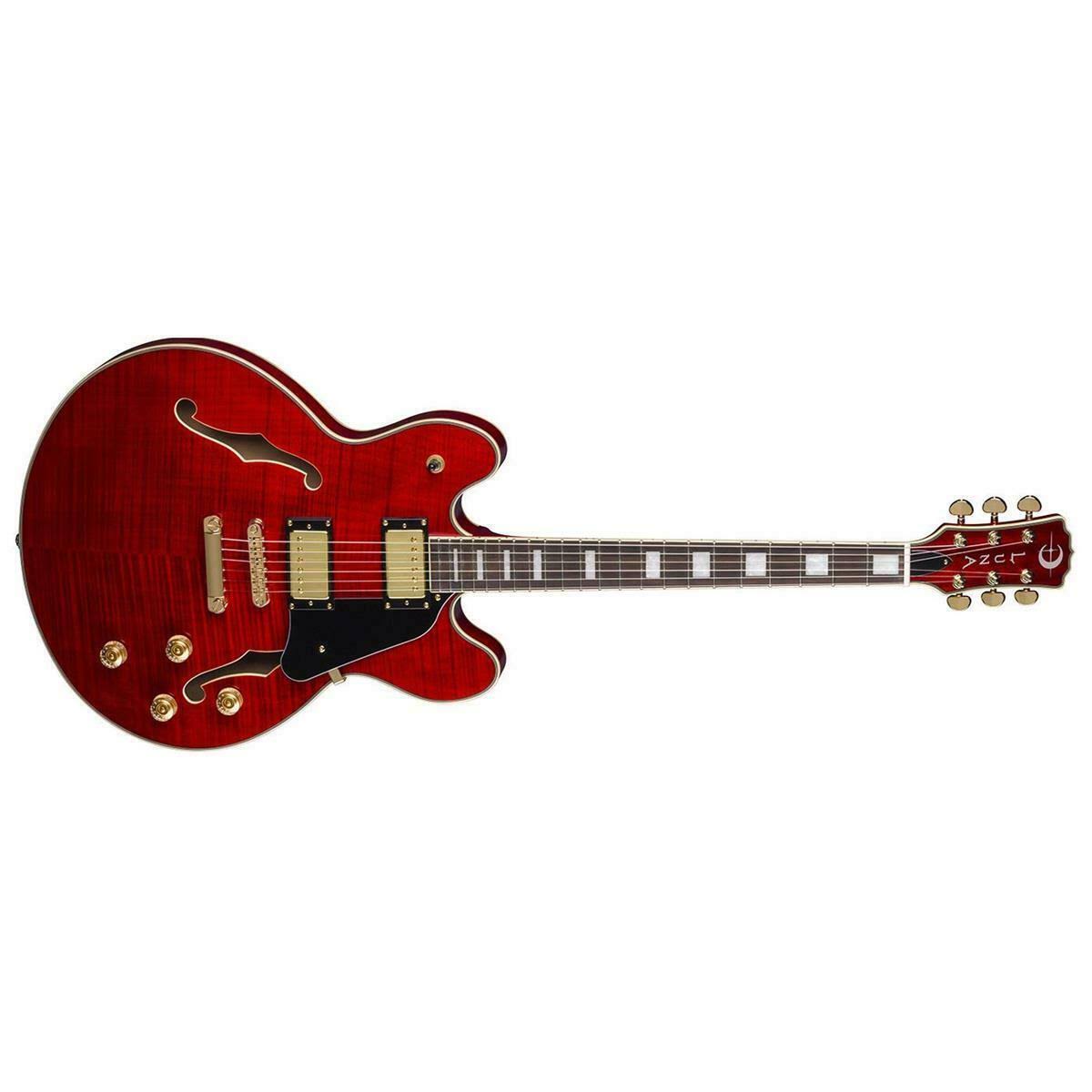 Trans Cherry Semi-Hollow Guitar Q35486