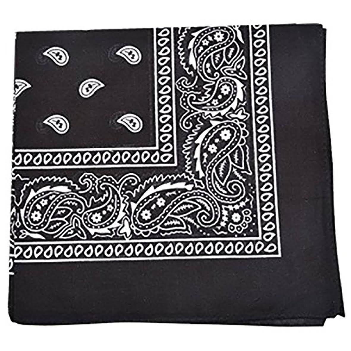 96 Pack 100% Polyester Paisley Bandanas Y50389