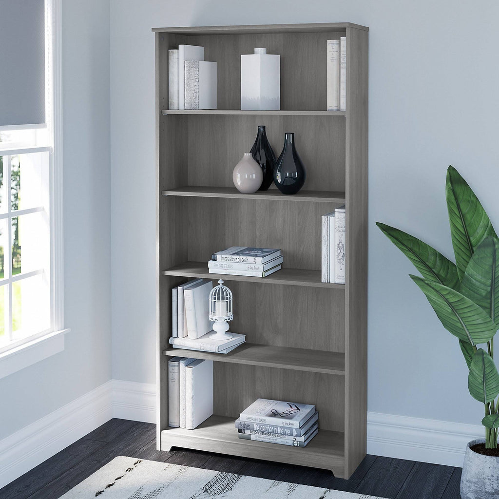 5 Shelf Bookcase in Modern Gray L844