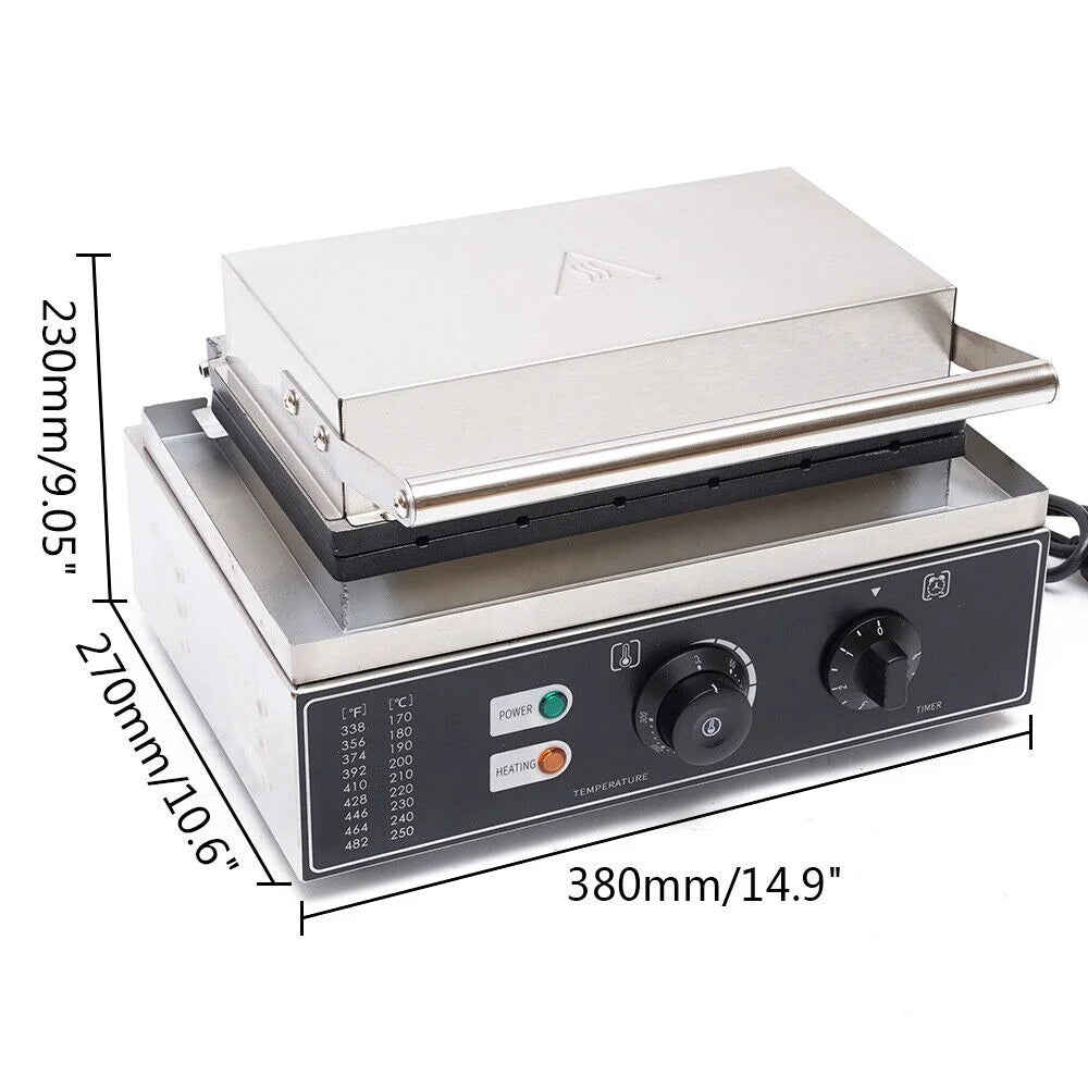 1500W Electric 6 Grids Nonstick Waffle Maker Q55836