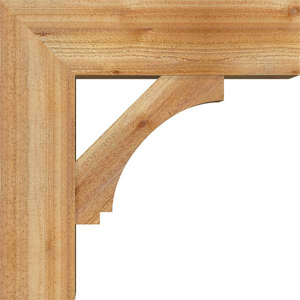 8x22W x 24x22D x 24x22H Rough Sawn Bracket with Offset Brace, Western Red Cedar M5699