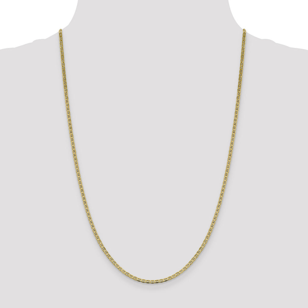 14k Yellow Gold Anchor Chain Necklace G334