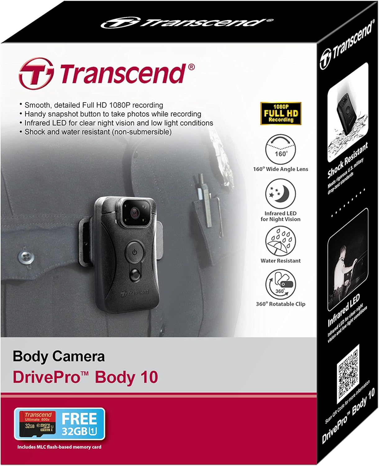 Body Security Camera, Black Q945790