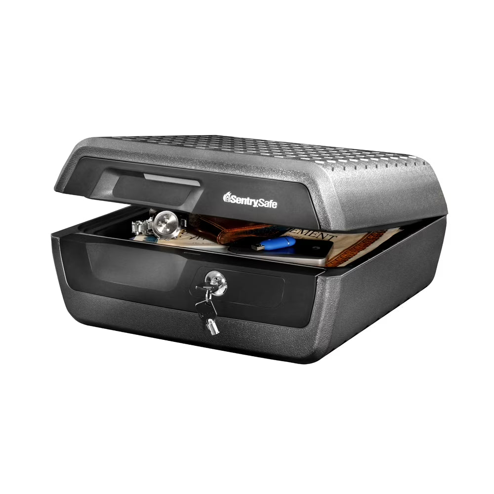 Fire and Water-Resistant Box Safe with Key Lock 0.36 cu. ft. G6688