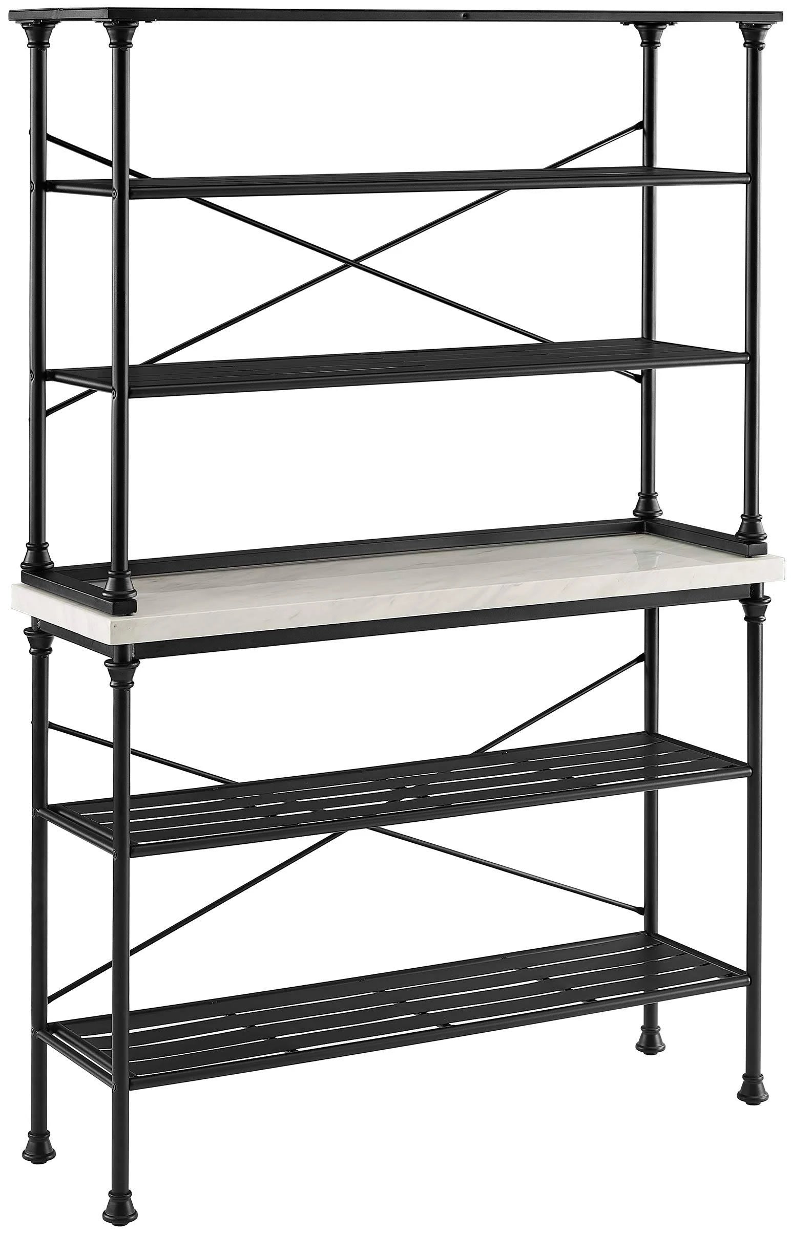 2 Piece Black Baker's Rack Set U753086