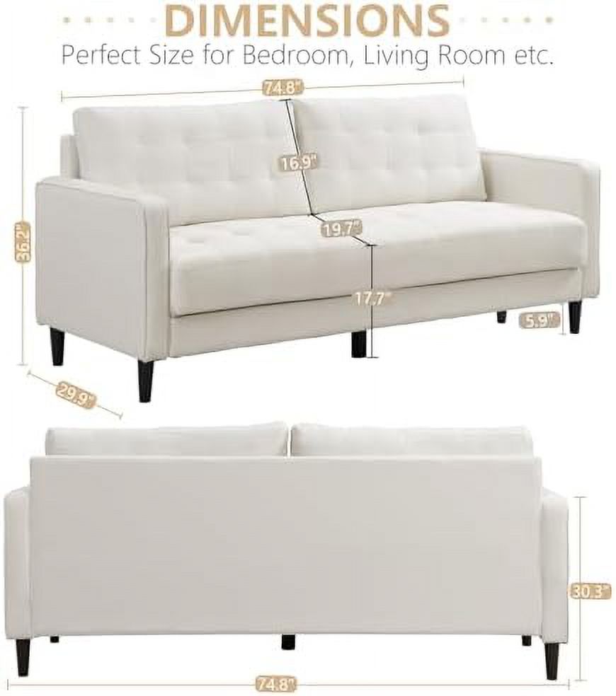 Green Velvet 3 Seater Couch with Tufted Cushion Z8779