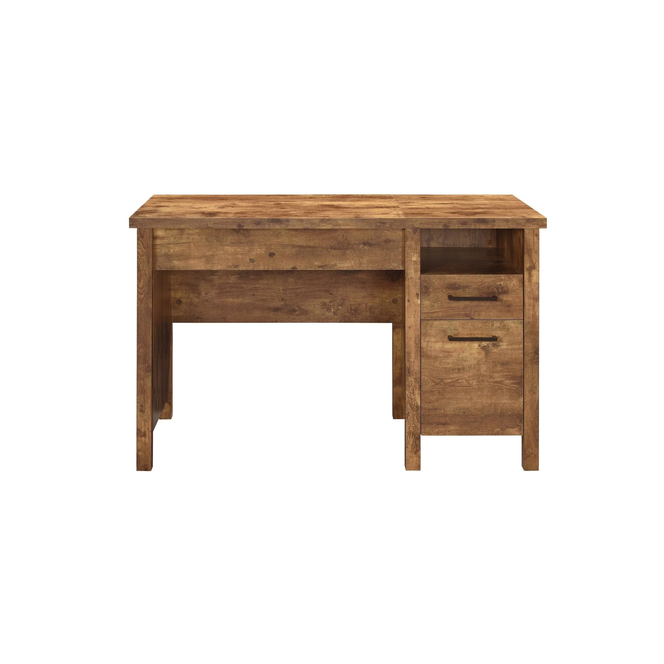 Antique Nutmeg Lift Top Office Desk E46490